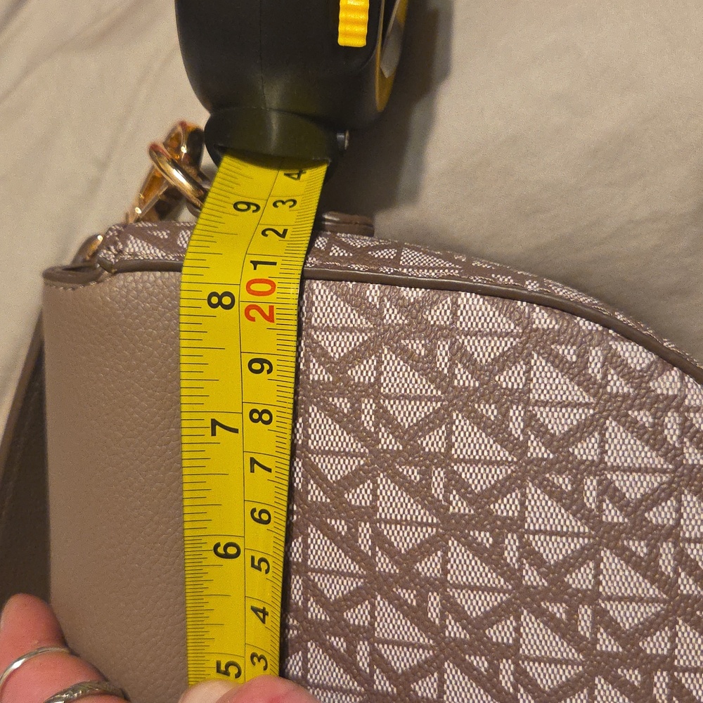 👜 Anne Klein Taupe Monogram Crossbody — NWT - Picture 10 of 11